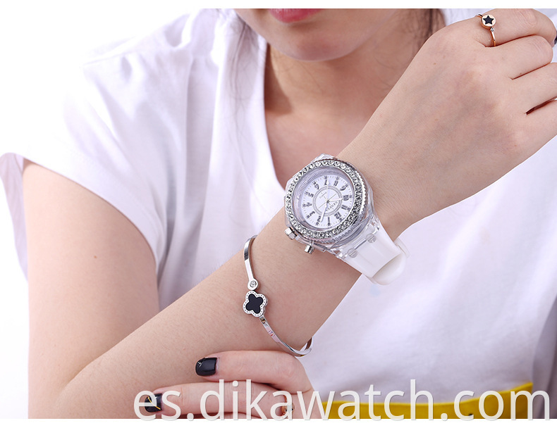 Ginebra 2019 AliExpress Ginebra Reloj Lady Men Top Correa de silicona Reloj de diamantes Diseño de Dial Sport Hombres Relojes de pulsera Reloj Mujer